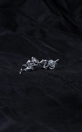 Sterling Silver Thorns & Roses Earrings