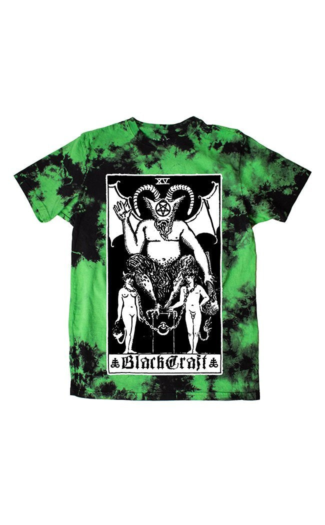 Tarot Green Lightning Dye Tee-BlackCraft-Tragic Beautiful