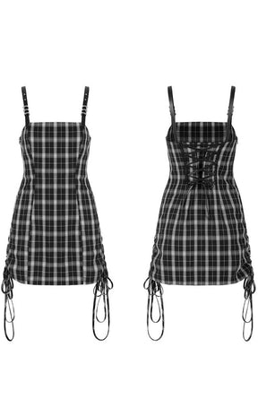 Teeny Tina Checkered Dress | Black & White-Punk Rave-Tragic Beautiful