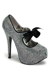 TEEZE-04R Iridescent Rhinestones Heels-Bordello-Tragic Beautiful