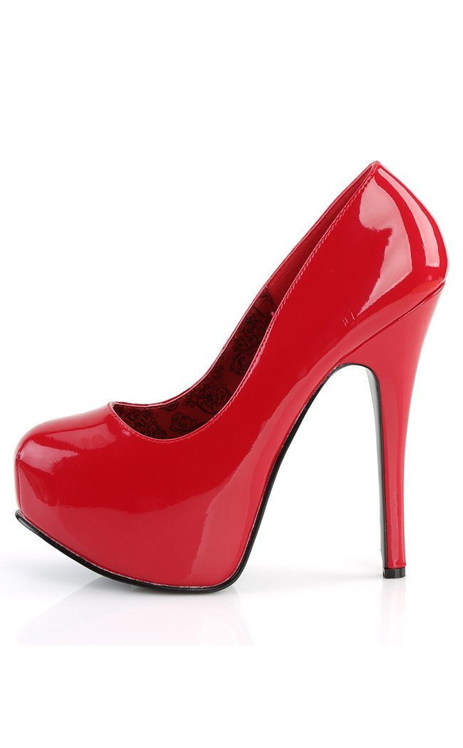 TEEZE-06 Red Pat Heels-Bordello-Tragic Beautiful