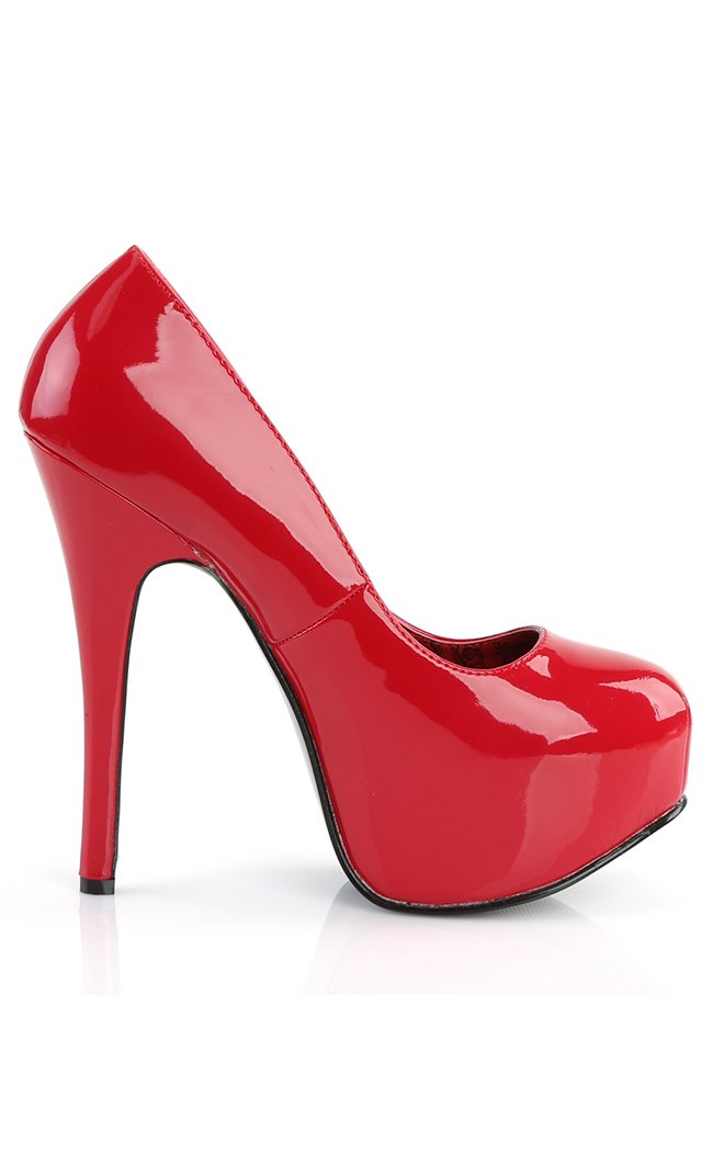 TEEZE-06 Red Pat Heels-Bordello-Tragic Beautiful