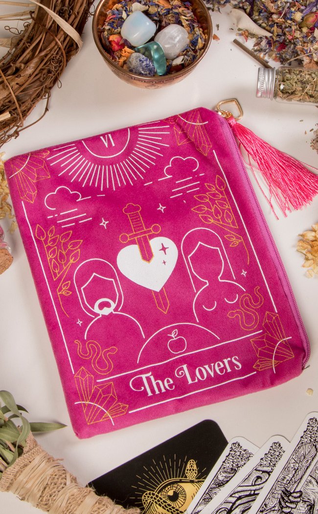 The Lovers Tarot Card Zippered Bag-Homewares-Tragic Beautiful