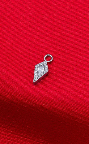 Titanium Dangle Charm | CZ Diamond