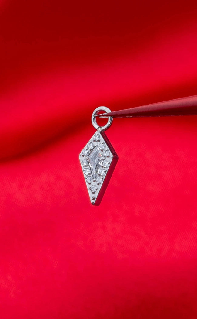 Titanium Dangle Charm | CZ Diamond