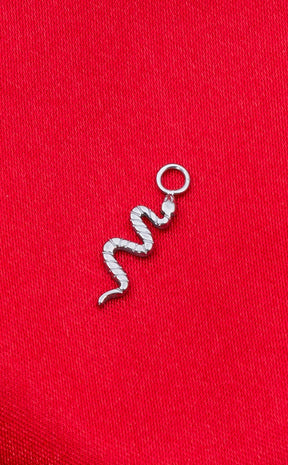 Titanium Dangle Charm | Snake [Silver]