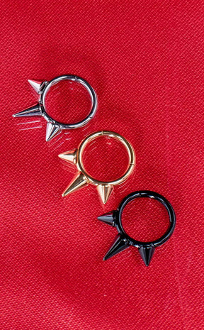 Titanium Septum Ring | Trinity Spike-Impaler-Tragic Beautiful