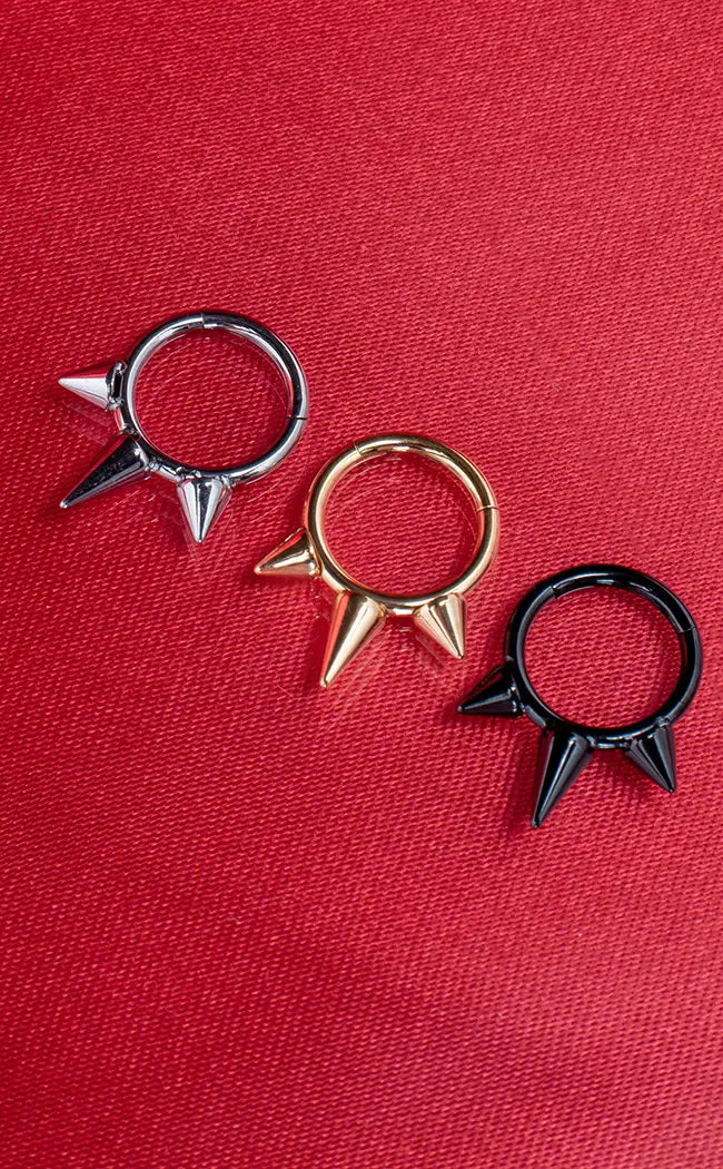 Titanium Septum Ring | Trinity Spike-Impaler-Tragic Beautiful