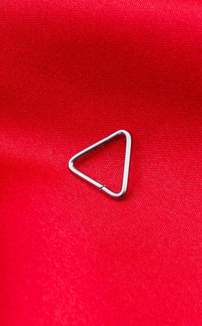 Titanium Triangle Hinged Segment Ring | Silver