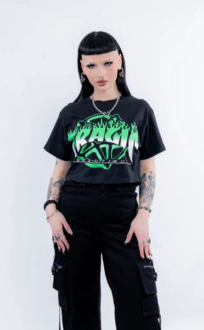 Tragic Green Crop Tee