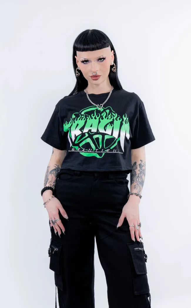 Tragic Green Crop Tee