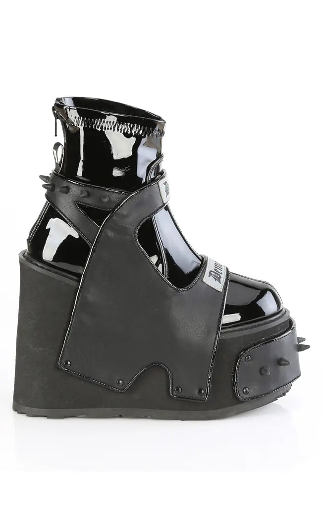 Transformer-808 Black Platform Ankle Boots-Demonia-Tragic Beautiful