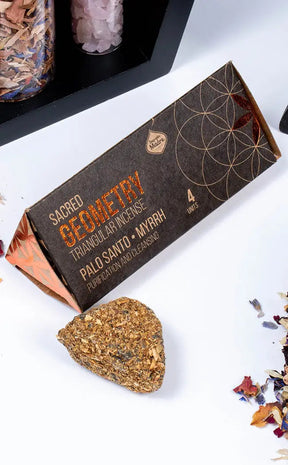 Sacred Geometry Triangular Incense | Palo Santo & Myrrh-Incense-Tragic Beautiful