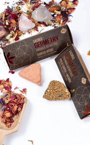 Sacred Geometry Triangular Incense | Palo Santo & Myrrh-Incense-Tragic Beautiful