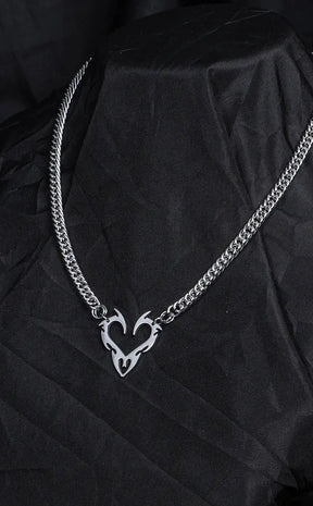 Tribal Heart Stainless Steel Necklace