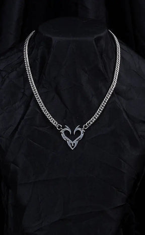 Tribal Heart Stainless Steel Necklace