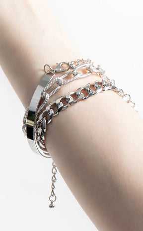 Triple Chaos Bracelet Set-Gothic Jewellery-Tragic Beautiful