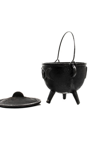 Triple Moon Tripod Cauldron-Cauldrons-Tragic Beautiful