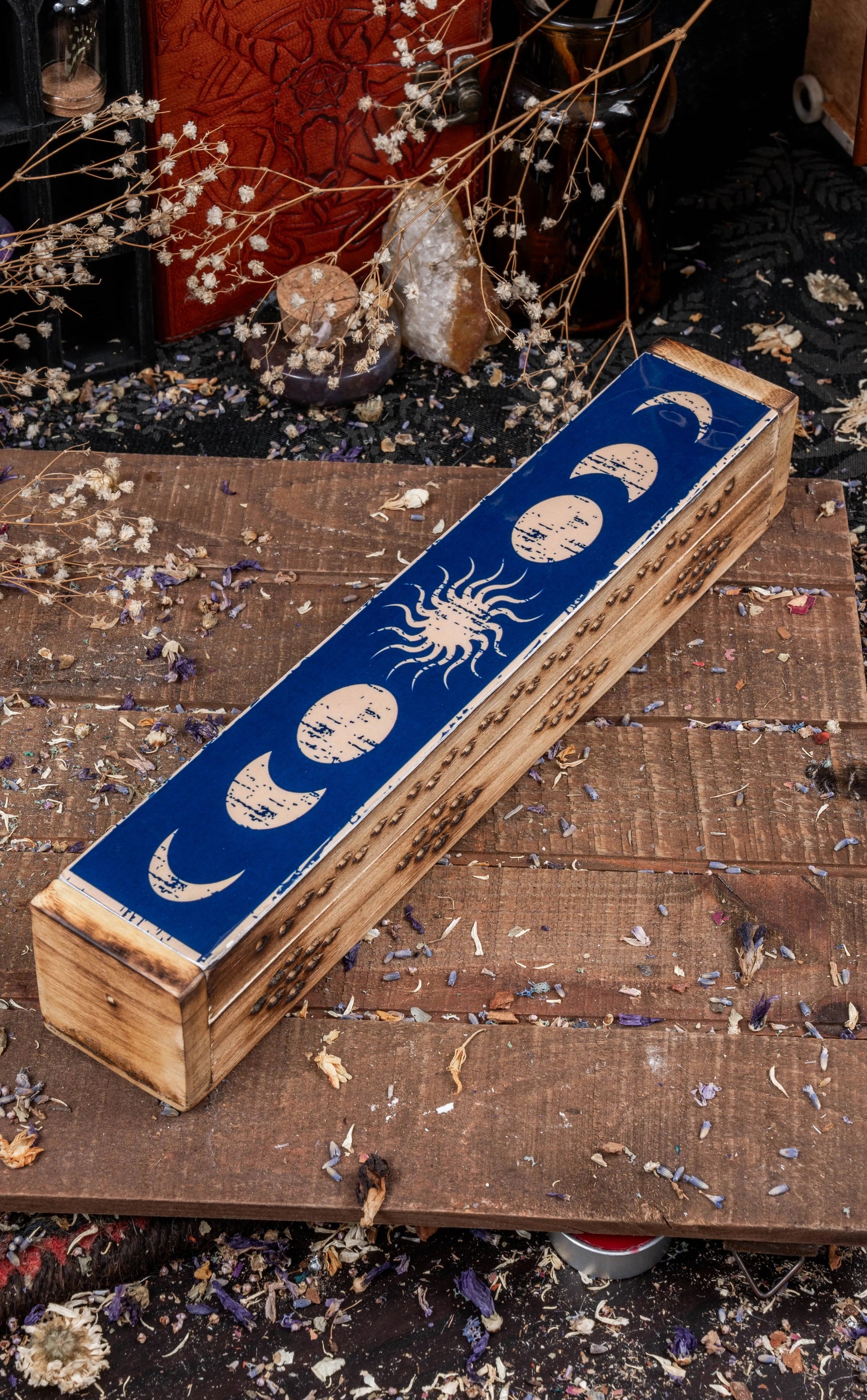 Triple Moon | Wooden Incense Box