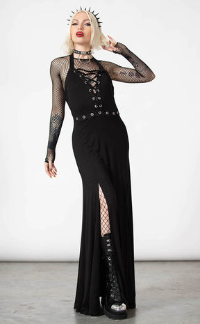 Tristania Maxi Halter Dress-Killstar-Tragic Beautiful