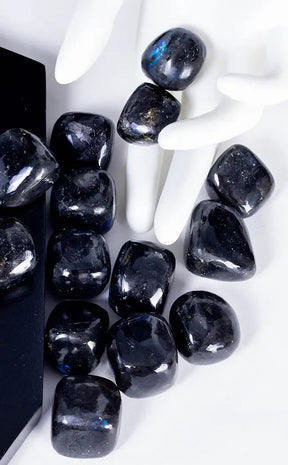 Tumbled Stones | Black Labradorite-Tumble Stones-Tragic Beautiful