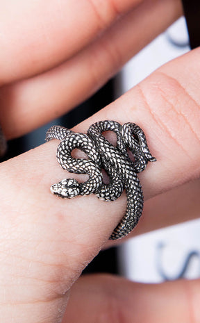 Twisted Serpent Ring-Gothic Jewellery-Tragic Beautiful