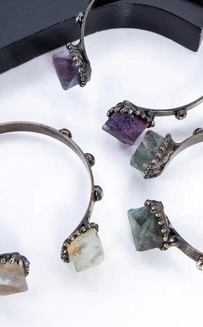 Unbound Fluorite Cuff Bracelet-Gaia Regalia-Tragic Beautiful