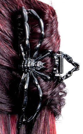 Untangled Web Spider Hair Claw Clip-Gothic Jewellery-Tragic Beautiful