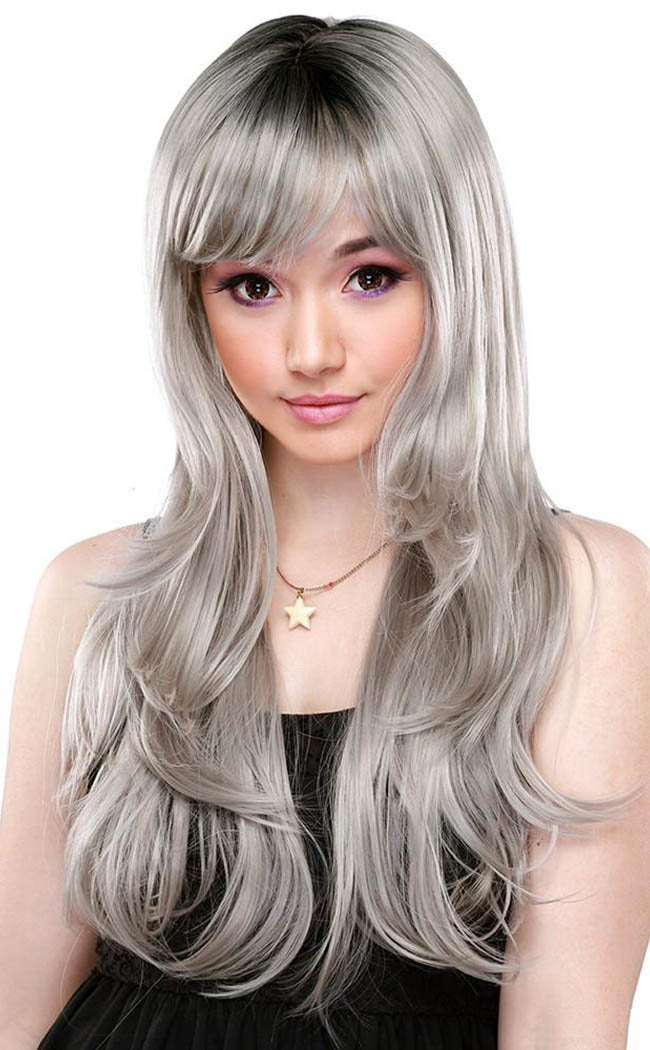 Uptown Girl Silver Wig-Rockstar Wigs-Tragic Beautiful