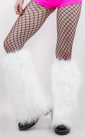 UV White Fluffy Leg Warmers-TB-Tragic Beautiful