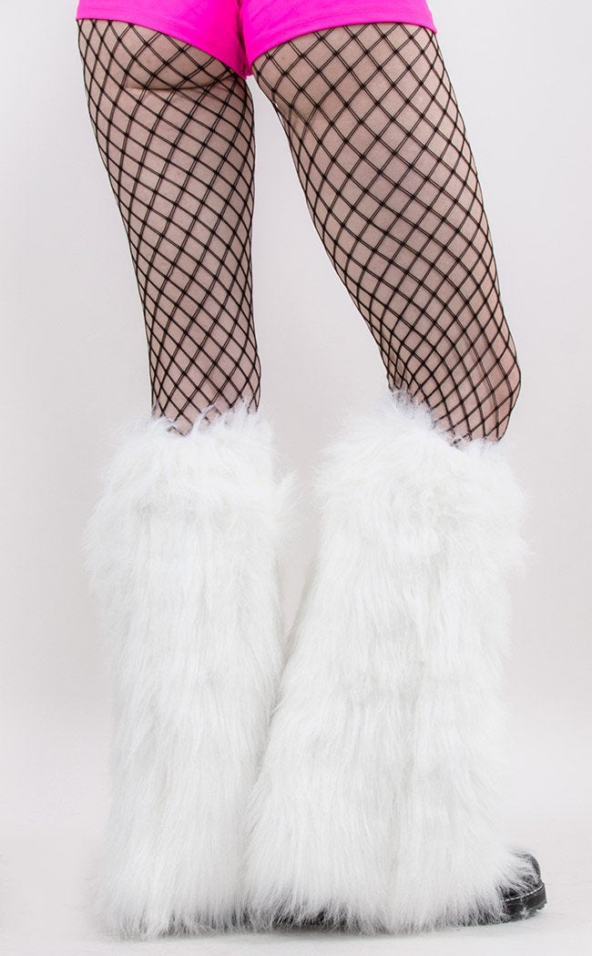 UV White Fluffy Leg Warmers-TB-Tragic Beautiful