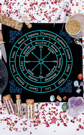 Velvet Astrology Pendulum Mat-Witchcraft Supplies-Tragic Beautiful