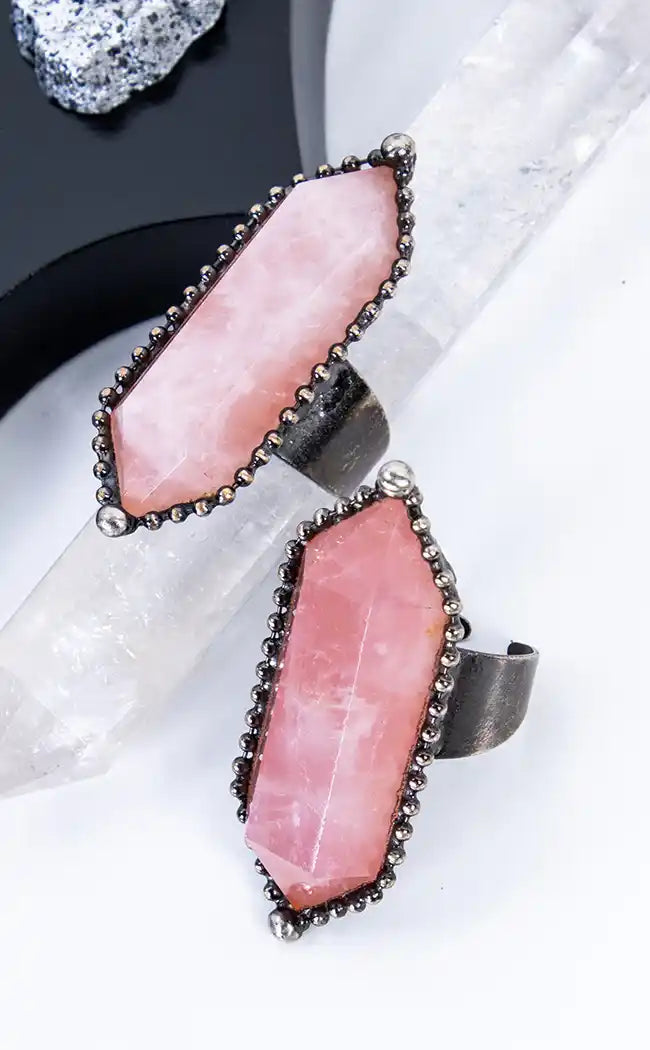 Venus in Aries Rose Quartz Ring-Gaia Regalia-Tragic Beautiful