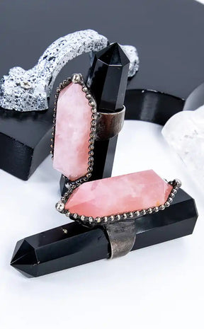 Venus in Aries Rose Quartz Ring-Gaia Regalia-Tragic Beautiful