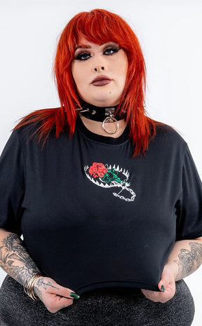 Violent Delights Crop Tee | Plus Size-Tragic Beautiful-Tragic Beautiful