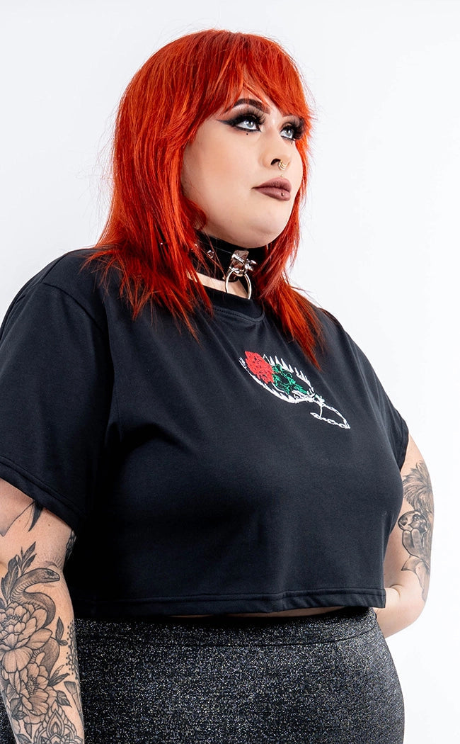 Violent Delights Crop Tee | Plus Size-Tragic Beautiful-Tragic Beautiful