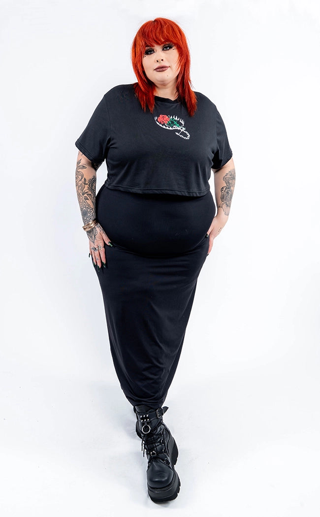 Violent Delights Crop Tee | Plus Size-Tragic Beautiful-Tragic Beautiful