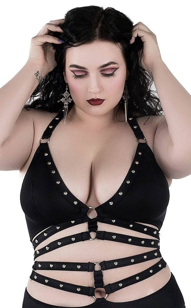 Viper Studded Bralet-Killstar-Tragic Beautiful