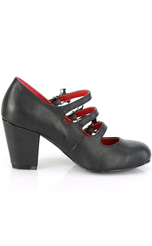 VIVIKA-38 Black Vegan Bat Heels-Demonia-Tragic Beautiful