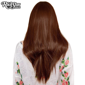 Yaki 26 Inch Straight Chocolate Brown Lace Front Wig-Rockstar Wigs-Tragic Beautiful