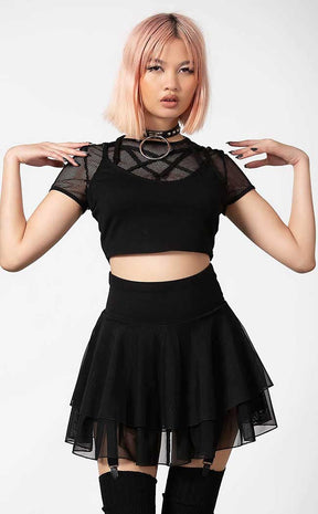 Yasumi Mesh Skirt-Killstar-Tragic Beautiful