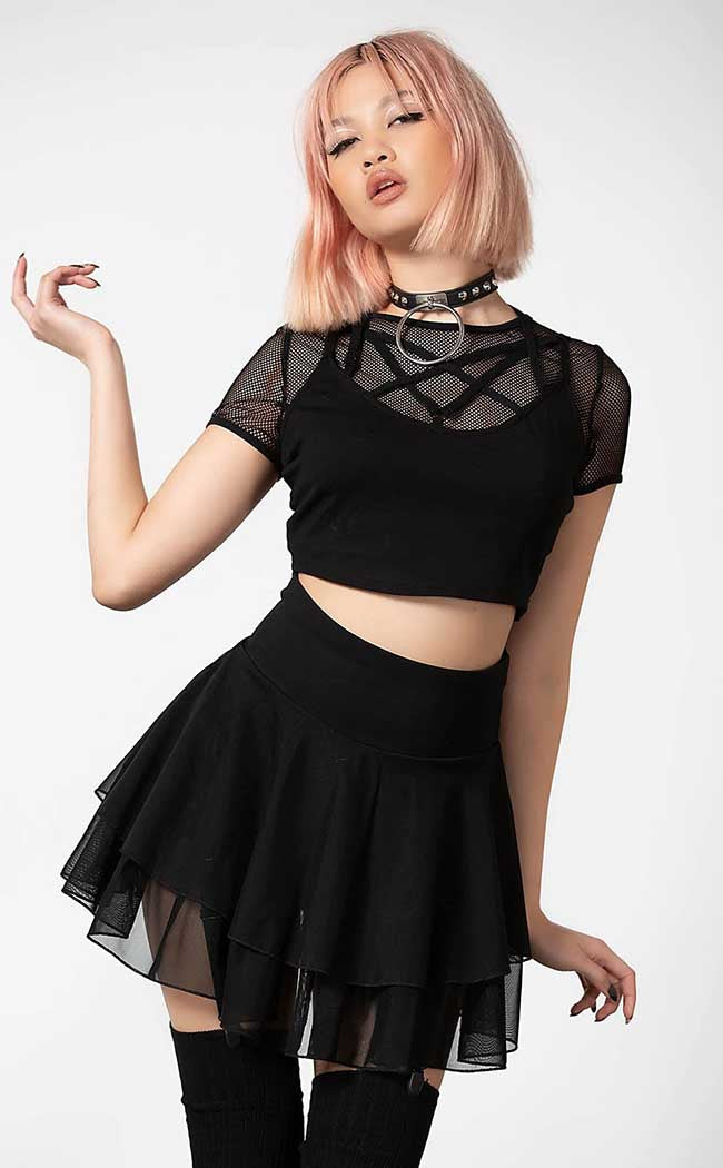 Yasumi Mesh Skirt-Killstar-Tragic Beautiful