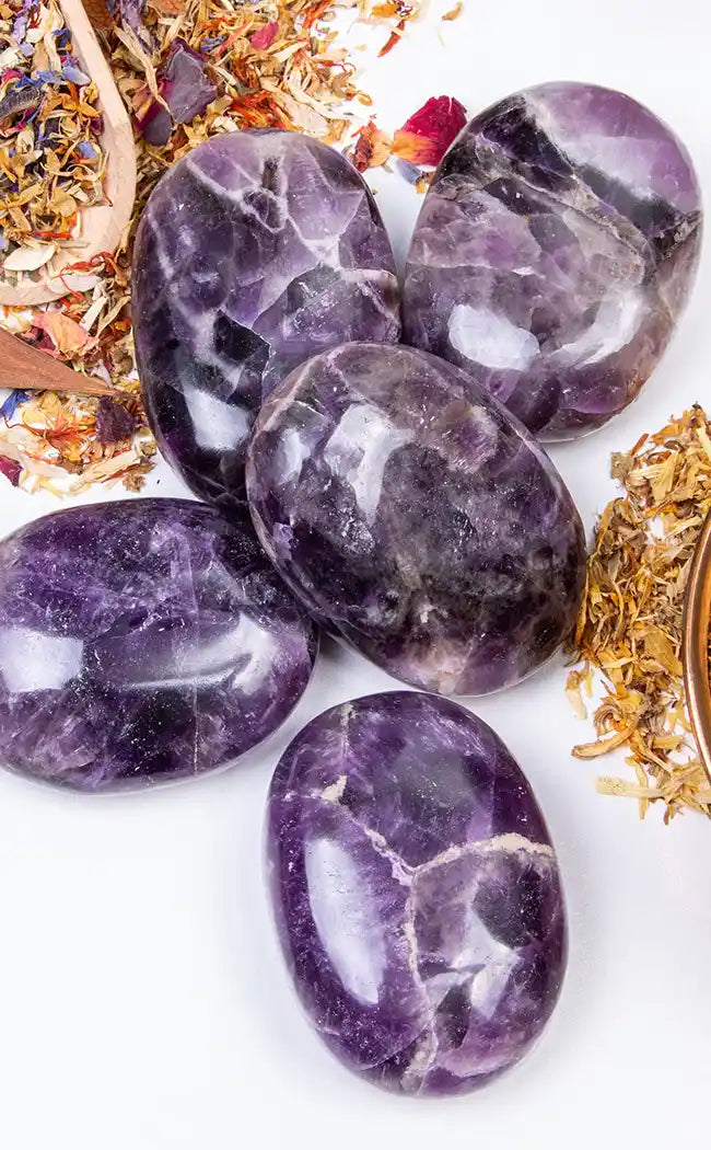 Amethyst Palm Stone-Crystals-Tragic Beautiful