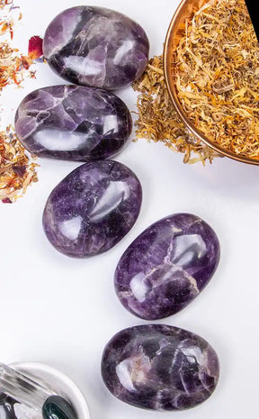 Amethyst Palm Stone-Crystals-Tragic Beautiful