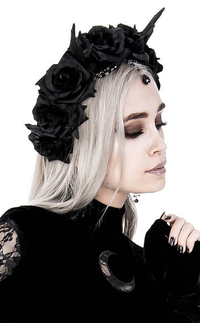 Antlers, Roses & Beads Headband-Restyle-Tragic Beautiful