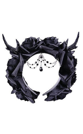 Antlers, Roses & Beads Headband-Restyle-Tragic Beautiful