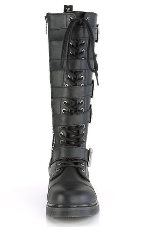 Demonia BOLT-425 Black Combat Boots | Gothic Unisex Shoes Australia