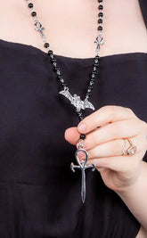 Bloodletting Rosary Necklace-Gothic Jewellery-Tragic Beautiful