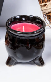 Cauldron Candle | Red | Raspberry-Gothic Gifts-Tragic Beautiful