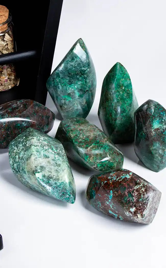 Chrysocolla Flames-Crystals-Tragic Beautiful